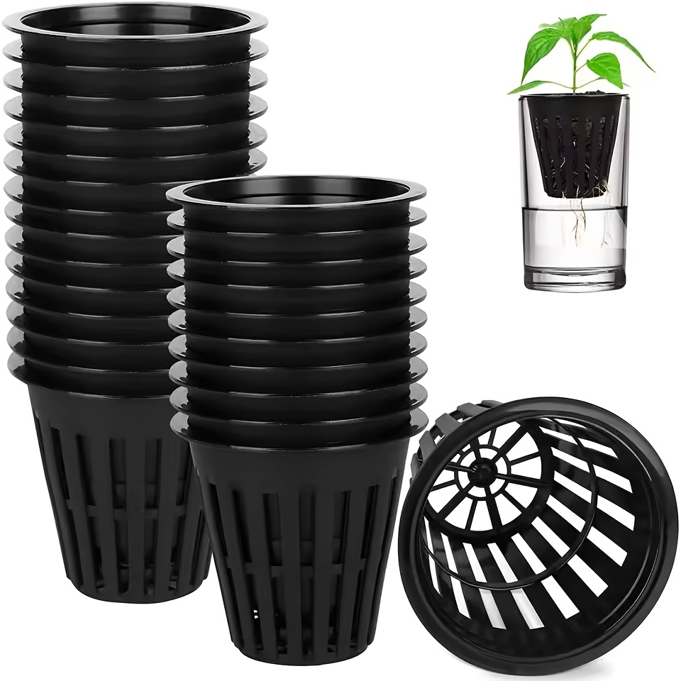 Net Pot 3 Inch - 24/48 قطعة أكواب شبكية مستديرة بفتحات